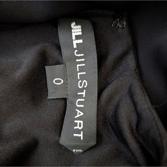 Jill Jill Stuart Long Sleeve High Slit Black Formal Evening Gown Size 0 - Picture 7 of 7